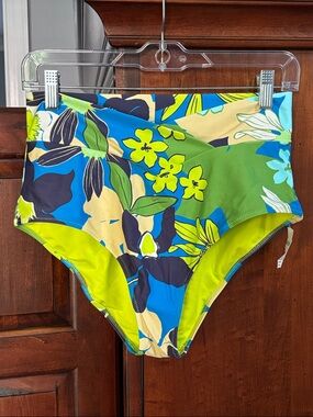 NWT Aerie Crossover Tropical Floral Full Coverage Bikini Bottoms